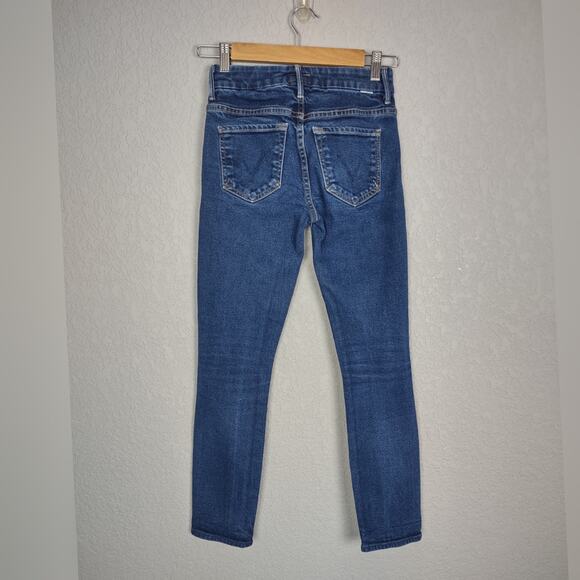 MOTHER The High Waisted Looker Crop Skinny Leg Jeans in Hot Rod Size 24 - Picture 3 of 16